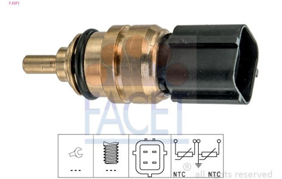 Sensor, kylmedietemperatur Made in Italy - OE Equivalent 7.3371 Facet