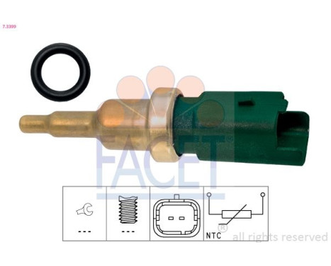 Sensor, kylmedietemperatur Made in Italy - OE Equivalent 7.3399 Facet