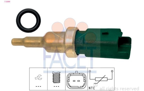 Sensor, kylmedietemperatur Made in Italy - OE Equivalent 7.3399 Facet