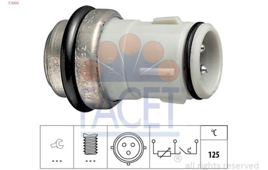 Sensor, kylmedietemperatur Made in Italy - OE Equivalent 7.3533 Facet