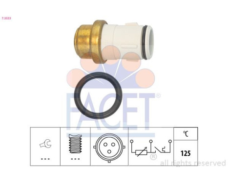 Sensor, kylmedietemperatur Made in Italy - OE Equivalent 7.3533 Facet