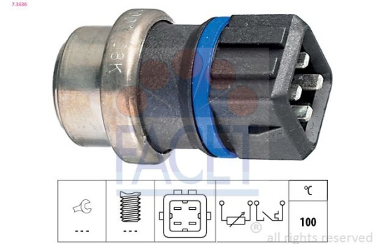 Sensor, kylmedietemperatur Made in Italy - OE Equivalent 7.3536 Facet