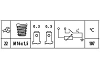 Sensor, kylmedietemperatur