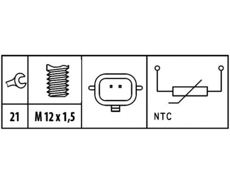 Sensor, kylmedietemperatur