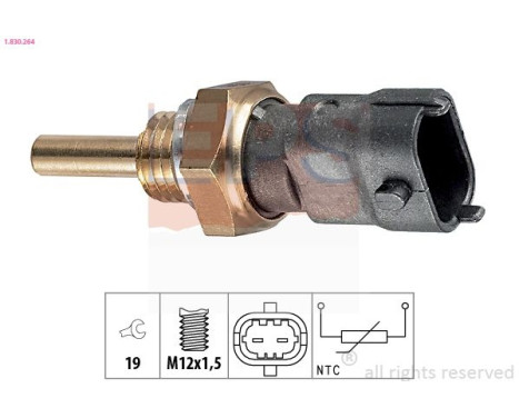 Sensor, topplockstemperaturr Made in Italy - OE Equivalent 1.830.264 EPS Facet