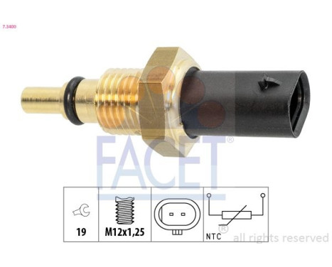 Sensor, bränsletemperatur 7.3400 Facet