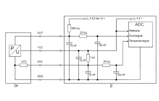 Sensor, bränsletemperatur DS-K-TF50-1000KPA Bosch