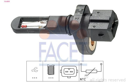 Sensor, insugslufttemperatur Made in Italy - OE Equivalent 10.4001 Facet