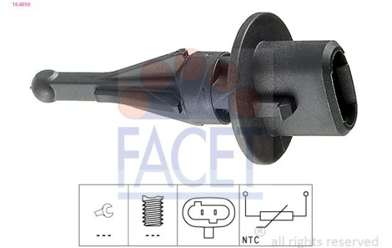 Sensor, insugslufttemperatur Made in Italy - OE Equivalent 10.4010 Facet