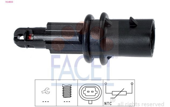 Sensor, insugslufttemperatur Made in Italy - OE Equivalent 10.4033 Facet