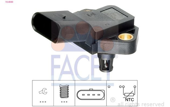 Sensor, insugslufttemperatur Made in Italy - OE Equivalent 10.4040 Facet