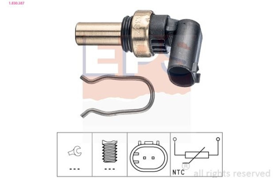 Sensor, kylmedietemperatur Made in Italy - OE Equivalent 1.830.387 EPS Facet