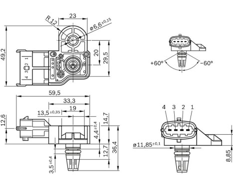 Sendor, insugstryck DS-S3-TF Bosch, bild 6