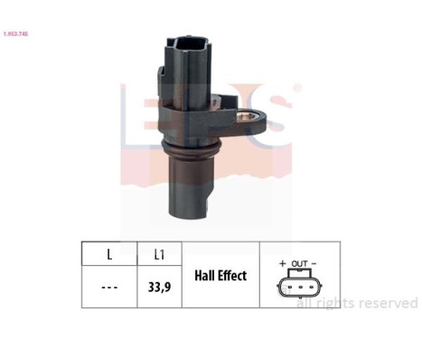 Sensor, varvtal Made in Italy - OE Equivalent 1.953.745 EPS Facet