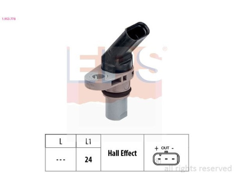 Sensor, varvtal Made in Italy - OE Equivalent 1.953.778 EPS Facet