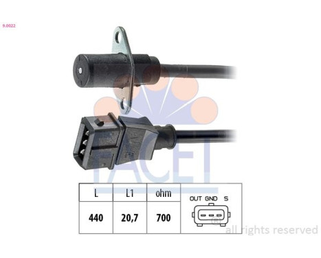 Impulsgivare, vevaxel Made in Italy - OE Equivalent 9.0022 Facet