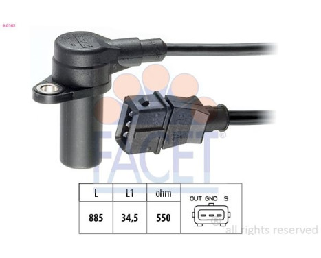 Impulsgivare, vevaxel Made in Italy - OE Equivalent 9.0162 Facet