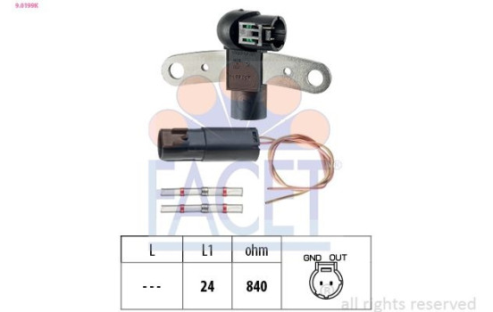 Impulsgivare, vevaxel Made in Italy - OE Equivalent 9.0199K Facet
