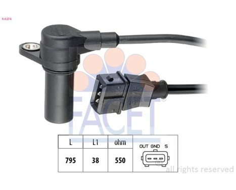 Impulsgivare, vevaxel Made in Italy - OE Equivalent 9.0274 Facet