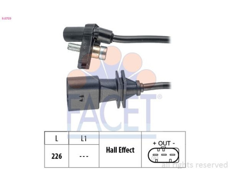 Impulsgivare, vevaxel Made in Italy - OE Equivalent 9.0759 Facet