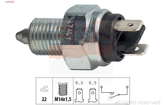 Brytare, backljus Made in Italy - OE Equivalent 1.860.001 EPS Facet