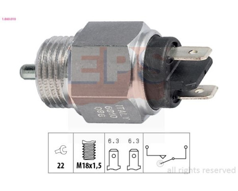 Brytare, backljus Made in Italy - OE Equivalent 1.860.010 EPS Facet