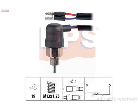 Brytare, backljus Made in Italy - OE Equivalent 1.860.047 EPS Facet