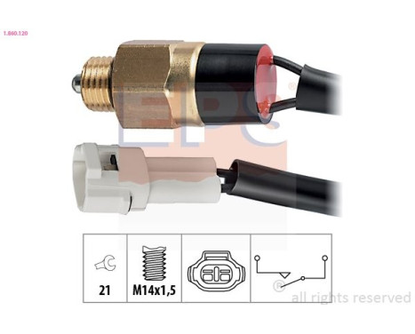 Brytare, backljus Made in Italy - OE Equivalent 1.860.120 EPS Facet