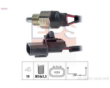 Brytare, backljus Made in Italy - OE Equivalent 1.860.202 EPS Facet