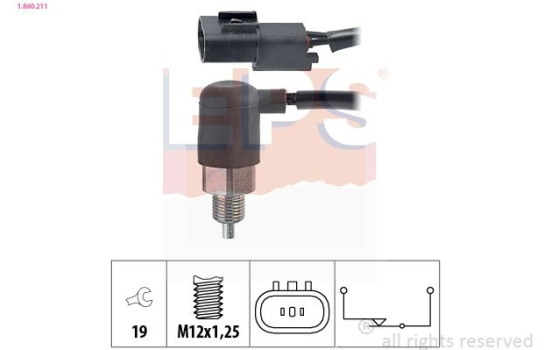 Brytare, backljus Made in Italy - OE Equivalent 1.860.211 EPS Facet