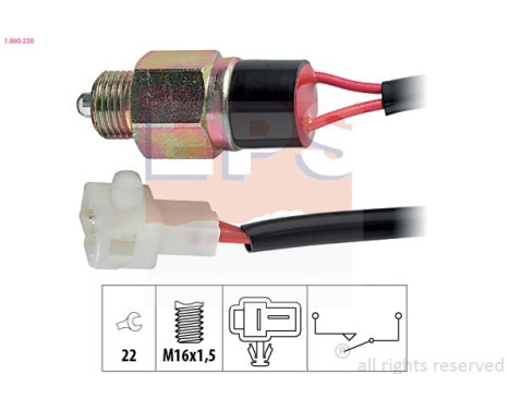 Brytare, backljus Made in Italy - OE Equivalent 1.860.220 EPS Facet