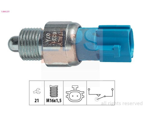 Brytare, backljus Made in Italy - OE Equivalent 1.860.231 EPS Facet