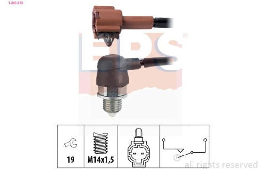 Brytare, backljus Made in Italy - OE Equivalent 1.860.236 EPS Facet