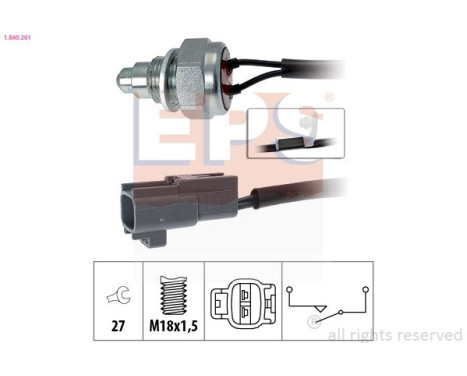 Brytare, backljus Made in Italy - OE Equivalent 1860261 EPS Facet