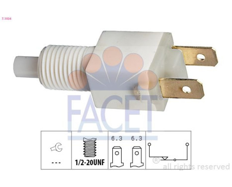 Bromsljuskontakt Made in Italy - OE Equivalent 7.1034 Facet