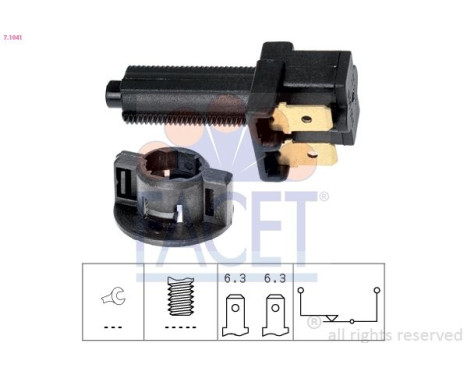 Bromsljuskontakt Made in Italy - OE Equivalent 7.1041 Facet