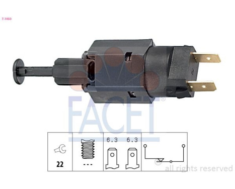 Bromsljuskontakt Made in Italy - OE Equivalent 7.1050 Facet