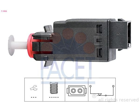 Bromsljuskontakt Made in Italy - OE Equivalent 7.1058 Facet
