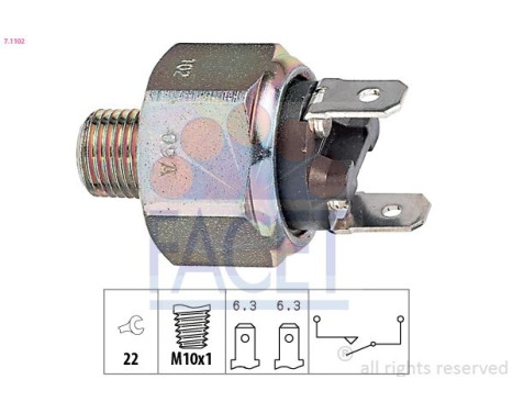 Bromsljuskontakt Made in Italy - OE Equivalent 7.1102 Facet