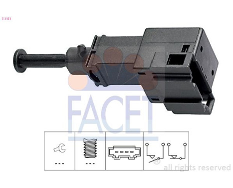 Bromsljuskontakt Made in Italy - OE Equivalent 7.1151 Facet