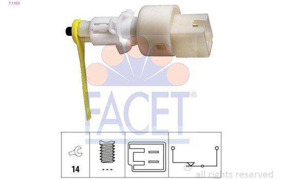 Bromsljuskontakt Made in Italy - OE Equivalent 7.1153 Facet