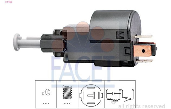 Bromsljuskontakt Made in Italy - OE Equivalent 7.1156 Facet