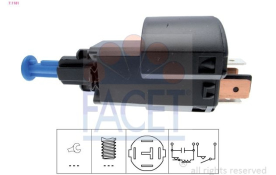 Bromsljuskontakt Made in Italy - OE Equivalent 7.1181 Facet