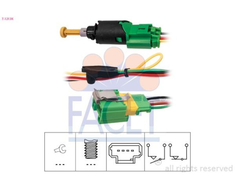 Bromsljuskontakt Made in Italy - OE Equivalent 7.1213K Facet