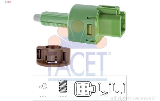 Bromsljuskontakt Made in Italy - OE Equivalent 7.1254 Facet