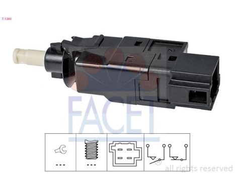 Bromsljuskontakt Made in Italy - OE Equivalent 7.1260 Facet