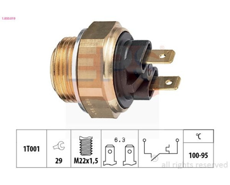 Termokontakt, kylarfläkt Made in Italy - OE Equivalent 1.850.019 EPS Facet