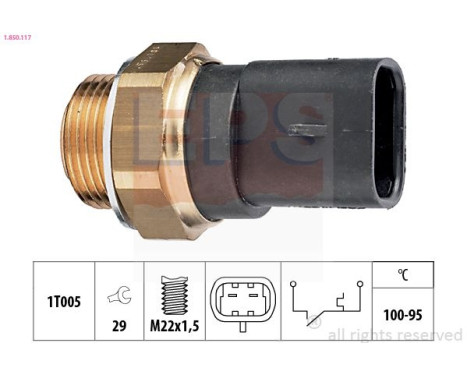 Termokontakt, kylarfläkt Made in Italy - OE Equivalent 1.850.117 EPS Facet