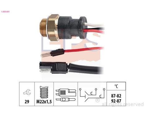 Termokontakt, kylarfläkt Made in Italy - OE Equivalent 1.850.601 EPS Facet
