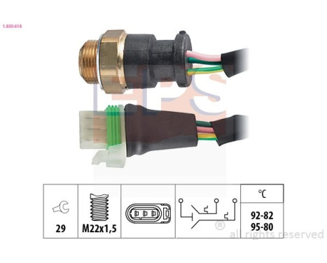 Termokontakt, kylarfläkt Made in Italy - OE Equivalent 1.850.618 EPS Facet